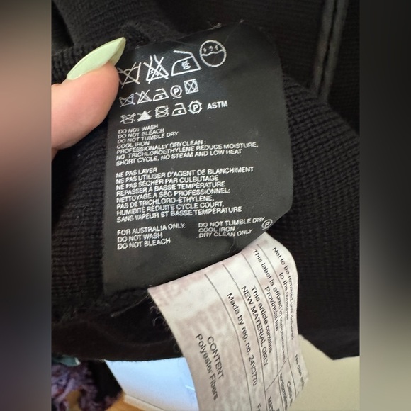 Prada Sport Womens Half Zip Wool Black Red Size 38 XS SEE PHOTOS - Picture 7 of 10